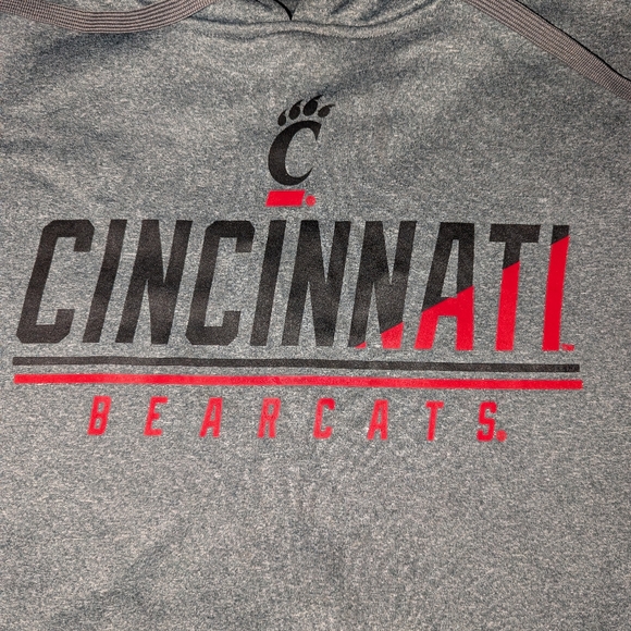 Champion‎ Men's Medium Cincinnati Bearcats Gray Graphic Hoodie Sweatshirt - Picture 2 of 3